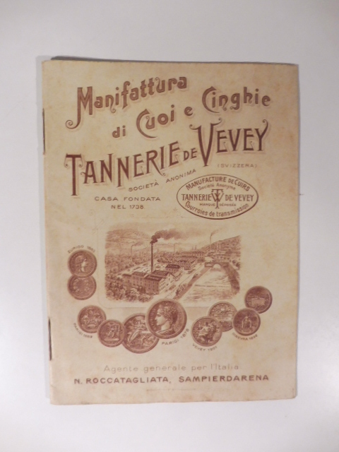 Manifattura di cuoi e cinghie Tannerie de Vevey. Catalogo pubblicitario